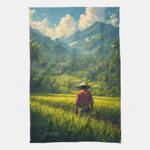 A Peaceful Harvest Tea Towel