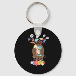 A Peaceful Kingdom: A Lion's Peaceful Moment Key Ring