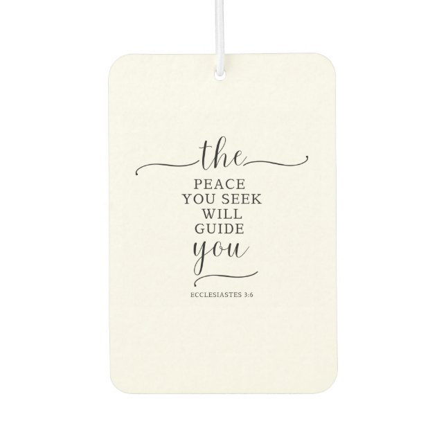 A Peaceful Message Car Freshener (Front)