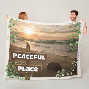 A peaceful place fleece blanket