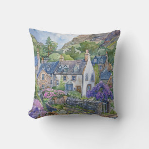 A Peaceful Scottish Village Cushion