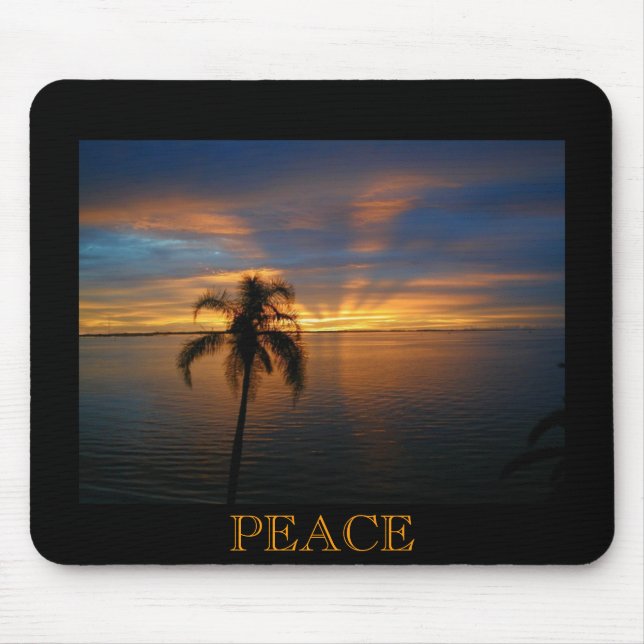 A Peaceful Sunset Mouse Pad (Front)