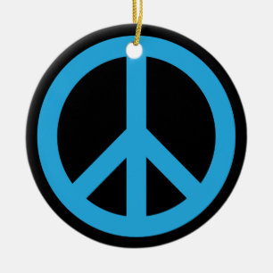 A Peaceful Theme - Peace Sign Ceramic Tree Decoration