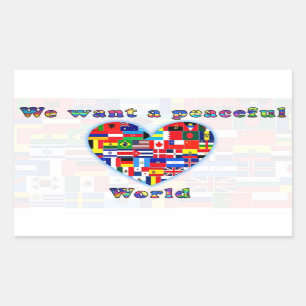 A Peaceful World Rectangular Sticker