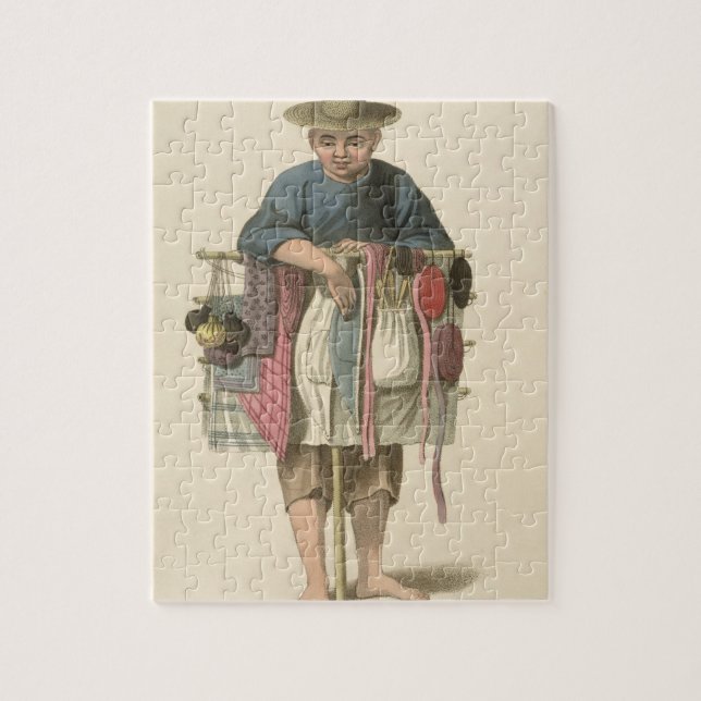 A Pedlar, plate 17 from 'The Costume of China', en Jigsaw Puzzle (Vertical)