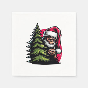 A Peek-A-Boo Christmas Napkin