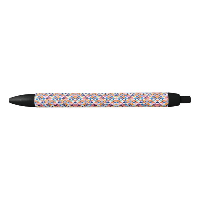 A pen with a colorful geometric pattern  (Front)