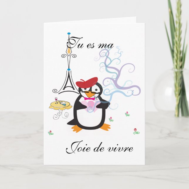 A Penguin In Paris Card (Front)