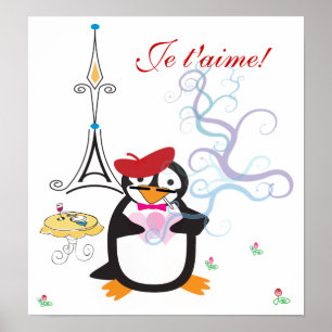 A Penguin in Paris Print