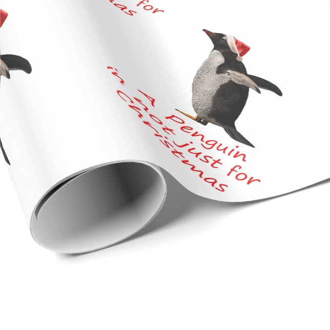 A Penguin is not just for Christmas Wrapping Paper (Roll Corner)