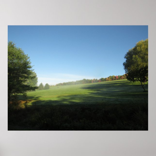 A Pennsylvania Foggy Morning Poster (Front)
