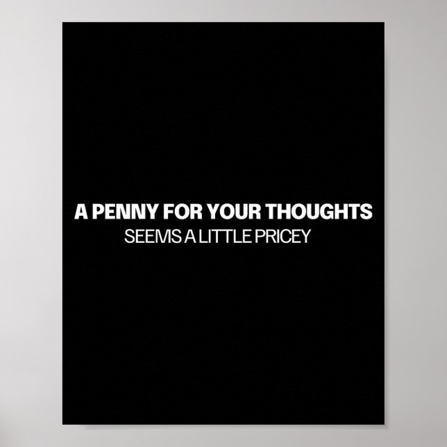 A Penny For Your Thoughts - Joke  Poster (Front)