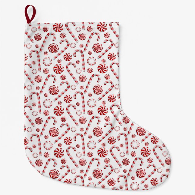 A Peppermint Spice Series Design 12   Large Christmas Stocking (Front)