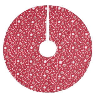 A Peppermint Spice Series Design 1 Brushed Polyester Tree Skirt