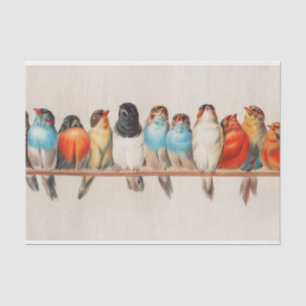 A Perch of Birds by Hector Giacomelli Tissue Paper