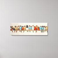 A Perch of Birds vintage illustration wall art