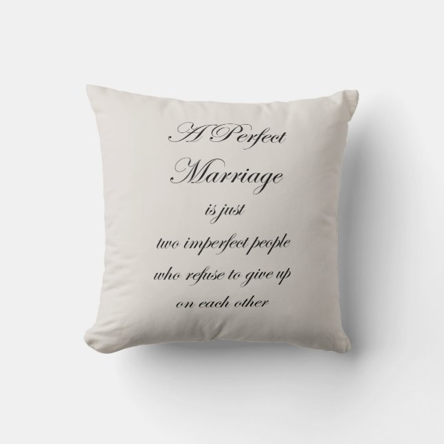 A Perfect Marriage Pillow (Front)