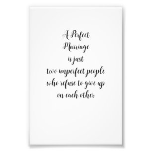 A Perfect Marriage Script Wedding Anniversary Photo Print