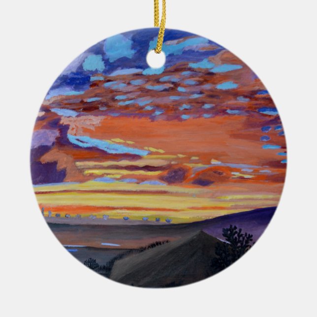 A perfect moment in time ceramic tree decoration (Front)