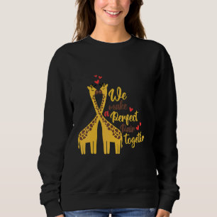 A perfect pair and cute giraffe animal   nature sweatshirt