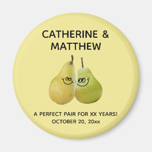 A Perfect Pair Cartoon Pear Anniversary Favour Magnet
