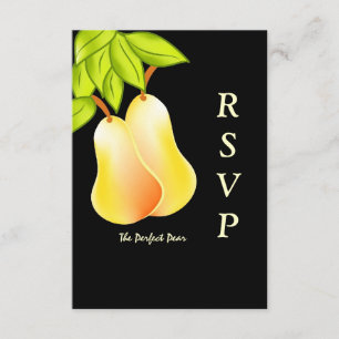 A "Perfect Pair" Fall Wedding RSVP Card