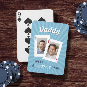 A Perfect Pair Father & Child Photo Playing Cards
