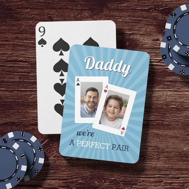 A Perfect Pair | Father & Child Photo Playing Cards (Creator Uploaded)