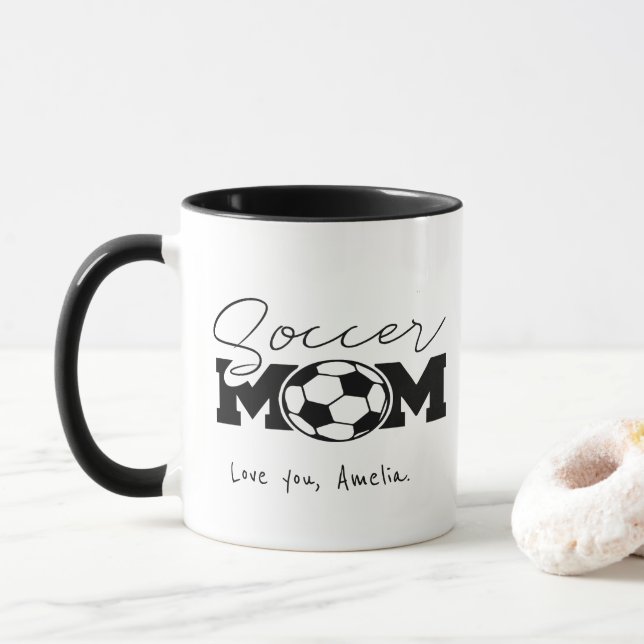 A Perfect Personalised for Every Proud Soccer Mum Mug (With Donut)