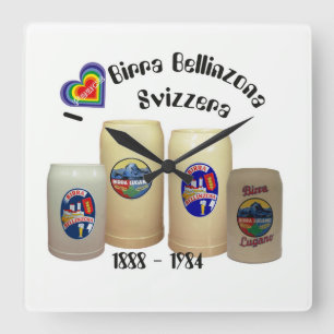 A perfect weekend in Bellinzona Square Wall Clock