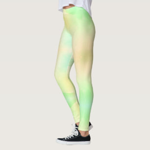 A person is wearing leggings with a soft gradient