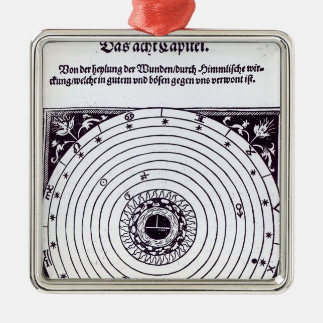 A Personal Astrological Chart Metal Tree Decoration (Front)