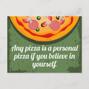 A Personal Pizza Funny Quote Postcard