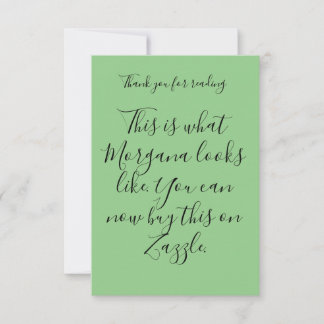 A Personalised Thank You Card