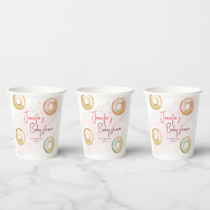 A personalized golden Donut Paper cup