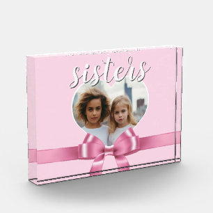 A personalized heart template - sisters photo block