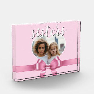 A personalized heart template - sisters photo block