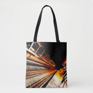 A Perspective of a City Train  Tote Bag