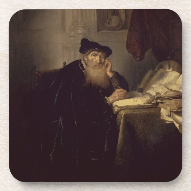 A Philosopher, 1635 (oil on panel) Coaster (Front)