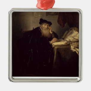 A Philosopher, 1635 (oil on panel) Metal Tree Decoration