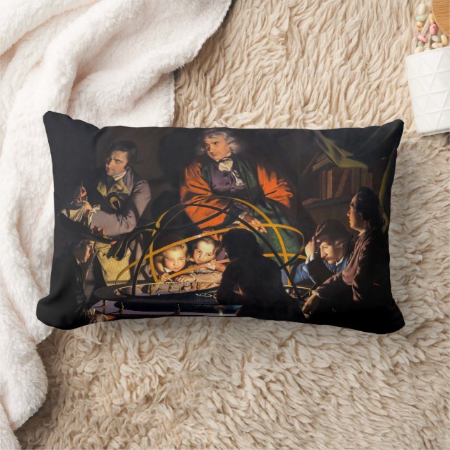 A Philosopher Lecturing on the Orrery Solar System Lumbar Cushion (Blanket)