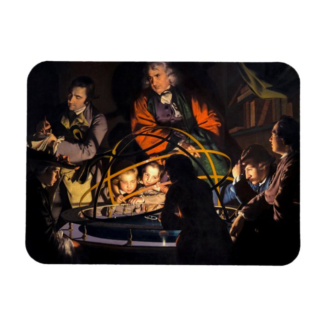 A Philosopher Lecturing on the Orrery Solar System Magnet (Horizontal)