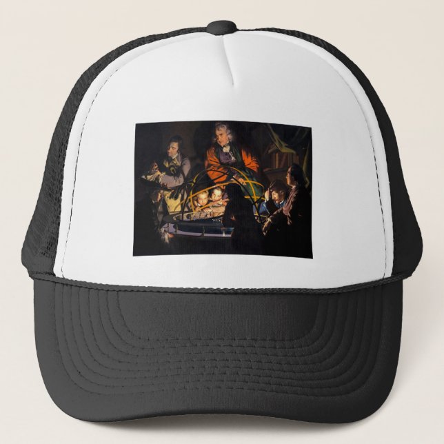 A Philosopher Lecturing on the Orrery Solar System Trucker Hat (Front)
