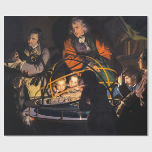 A Philosopher Lecturing on the Orrery Solar System Wrapping Paper