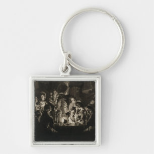 A Philosopher Shewing an Experiment on the Air Pum Key Ring