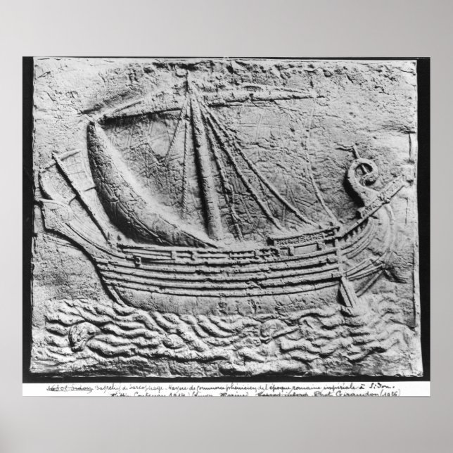 A Phoenician trade ship at Sidon Poster (Front)