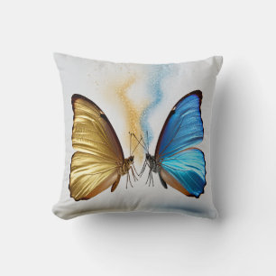 A photo of a cushion with a butterfly shape or but