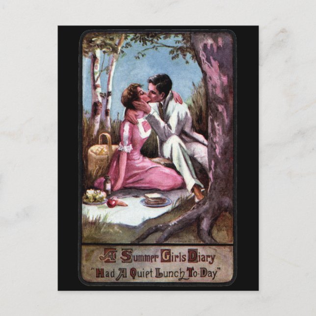 A Picnic and a Kiss Postcard (Front)