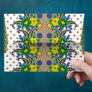 a picture of a pattern that looks like a peacock envelope