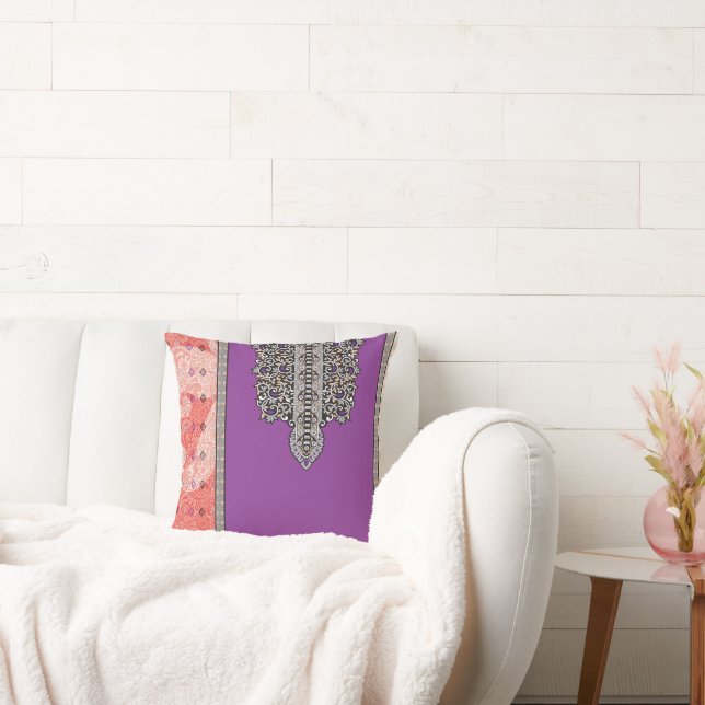 a picture of a scarf with a design on it cushion (Couch)